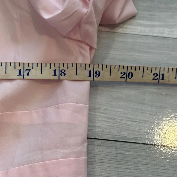 Rosie Pope Sz Medium Maternity Pink Button-Up Blouse w/White Collar & Cuffs NWT - Picture 10 of 12